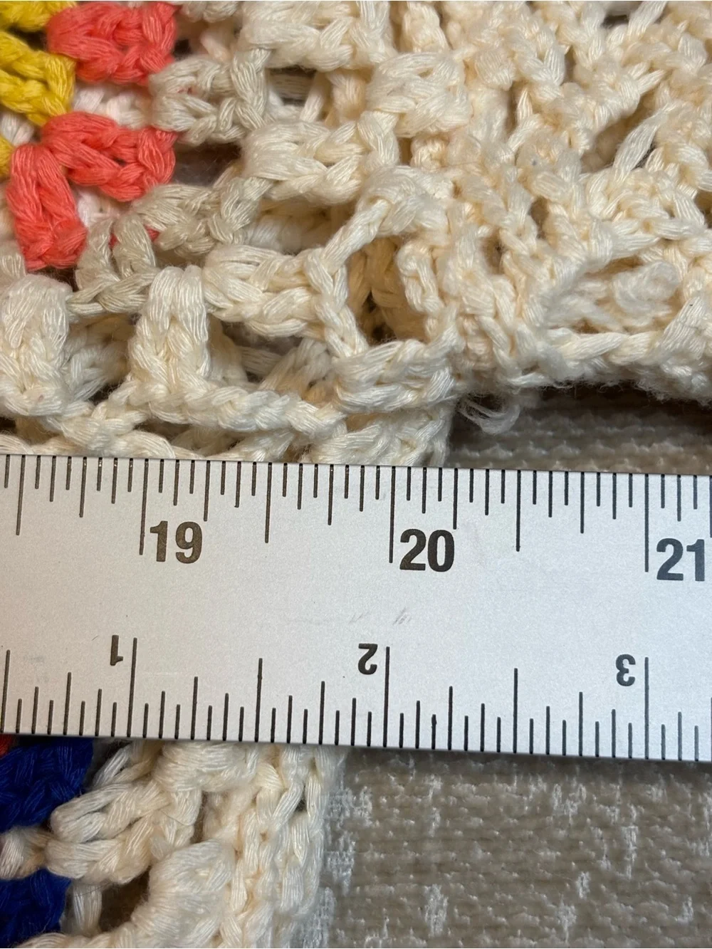DEBUT Crochet Granny Square Cardigan Sweater Boho Cottagecore Patchwork Medium